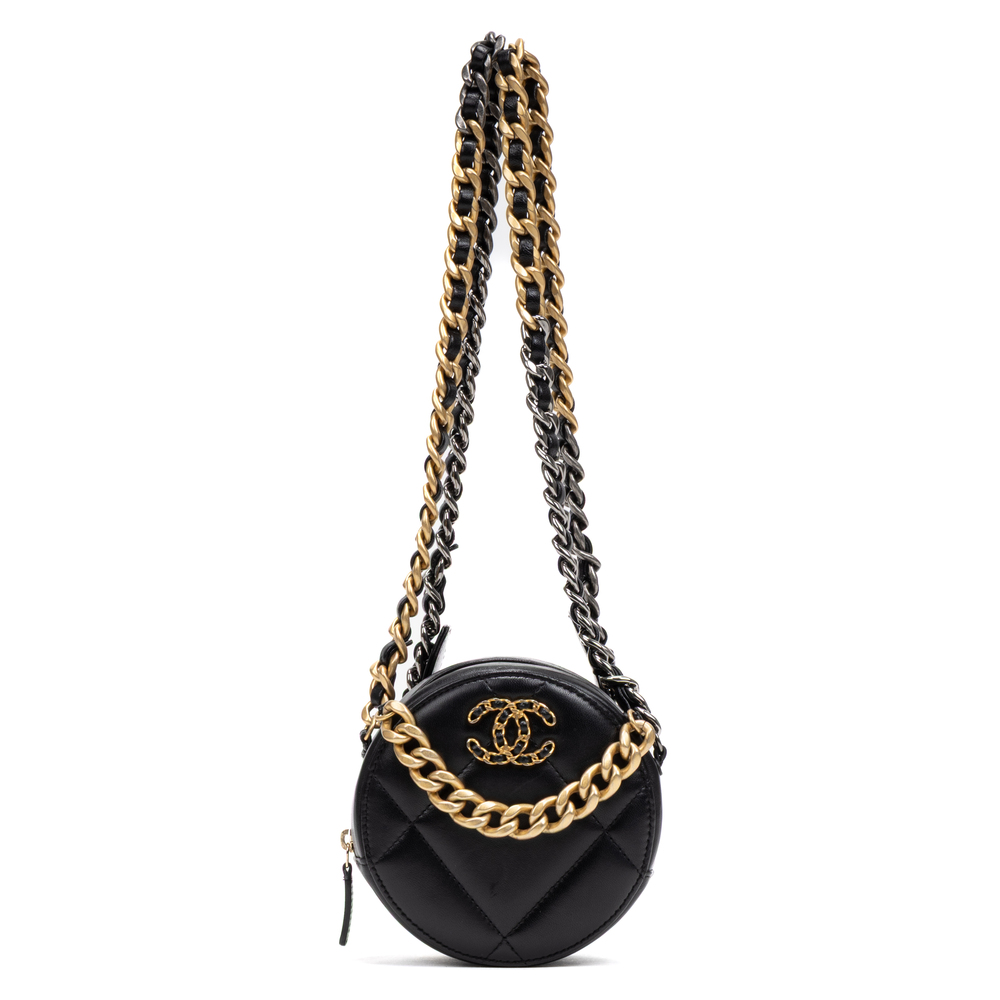 Chanel 19 Round Chain Clutch Small